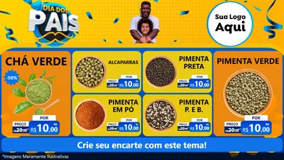 Modelo de TV para TV Horizontal com o tema Dia dos Pais para Produtos Naturais