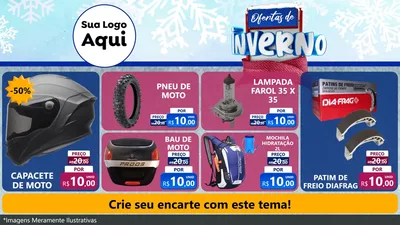 Modelo de TV para TV Horizontal com o tema Ofertas de Inverno para Moto peças