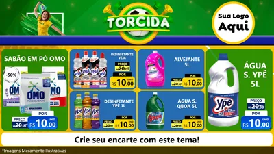 Modelo de TV para TV Horizontal com o tema Torcida para Produtos de Limpeza