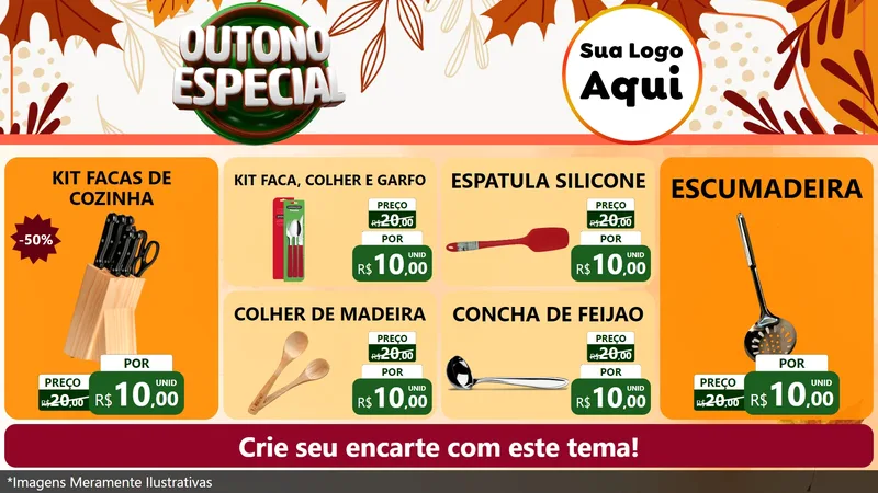 Modelo de TV para TV Horizontal com o tema Outono Especial para Utilidades Domésticas