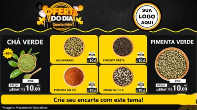Modelo de TV para TV Horizontal com o tema Oferta do Dia - Quarta Feira! para Produtos Naturais