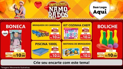 Modelo de TV para TV Horizontal com o tema Arraiá dos Namorados para Brinquedos