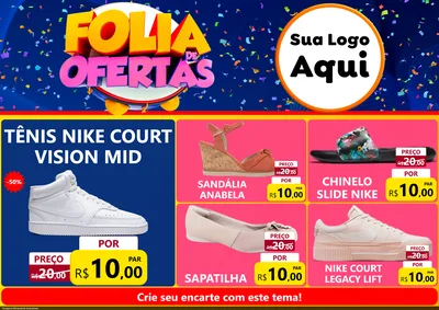Modelo de Encarte para Encarte A4 Horizontal com o tema Folia de Ofertas para Calçados