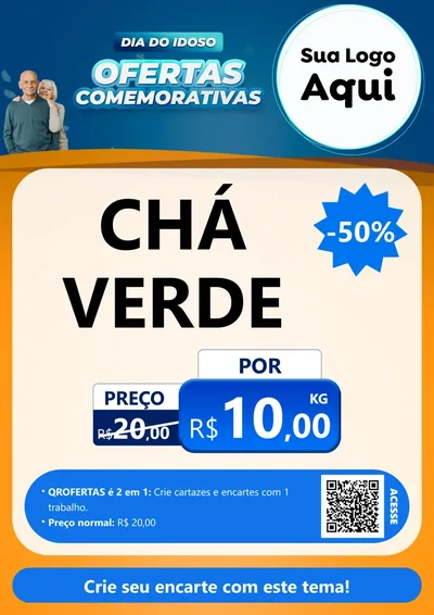 Modelo de Cartaz para Cartaz A4 Vertical com o tema Dia do Idoso