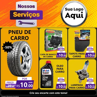 Modelo de Rede Social para Feed Facebook com o tema Nossos Serviços para Auto peças