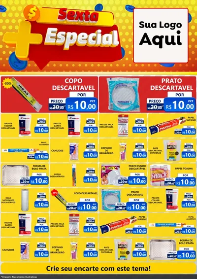 Modelo de Encarte para Encarte A4 Vertical com o tema Sexta Mais Especial para Embalagens
