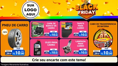 Modelo de TV para TV Horizontal com o tema Black Friday para Auto peças