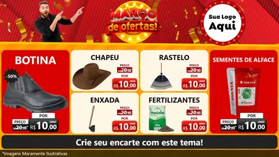 Modelo de TV para TV Horizontal com o tema Março de Ofertas! para Agropecuária