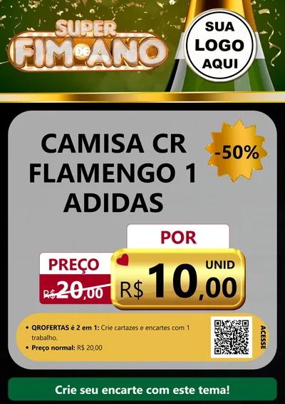 Modelo de Cartaz para Cartaz A4 Vertical com o tema Super Fim de Ano para Roupas e acessórios
