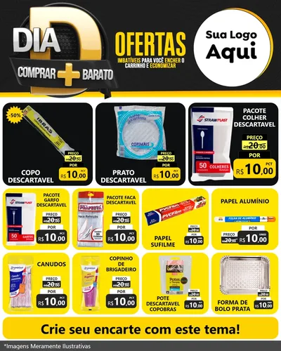 Modelo de Rede Social para Feed Instagram com o tema Dia D Mais Economia para Embalagens