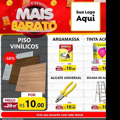 Modelo de Rede Social para Feed Facebook com o tema Mais Barato para Material para Construção