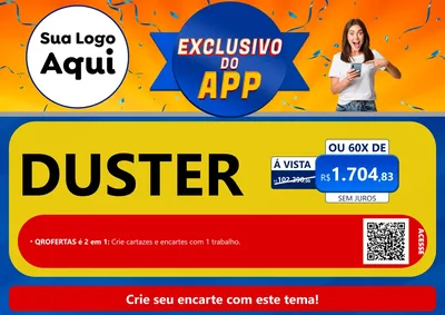 Modelo de Cartaz para Cartaz A4 Horizontal com o tema Exclusivo do Aplicativo para Concessionaria de Carros