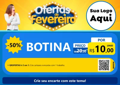 Modelo de Cartaz para Cartaz A4 Horizontal com o tema Ofertas de Fevereiro para Agropecuária