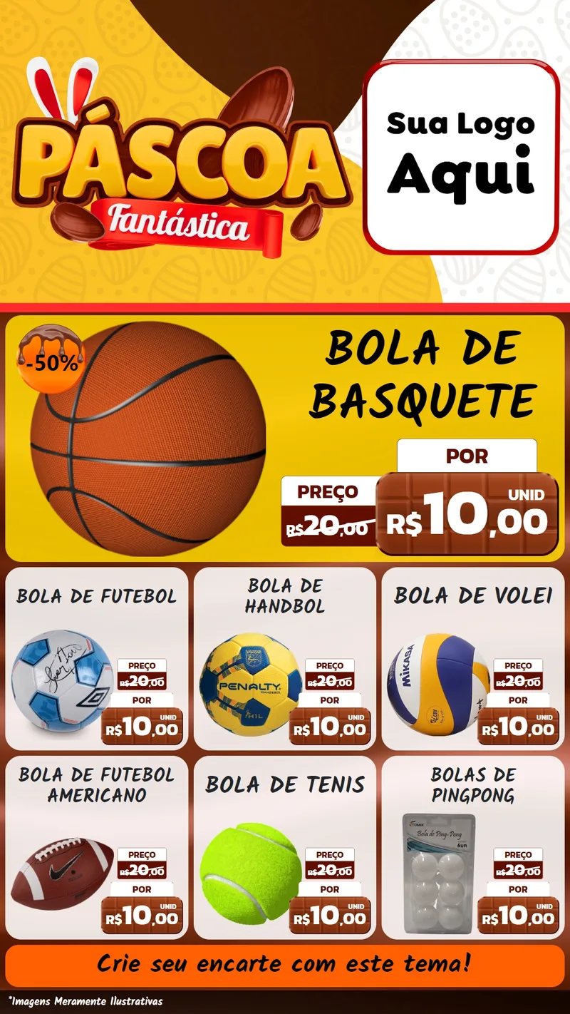 Modelo de Rede Social para Stories com o tema Páscoa Fantástica para Artigos Esportivos
