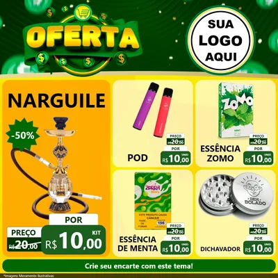 Modelo de Rede Social para Feed Facebook com o tema Oferta para Tabacaria
