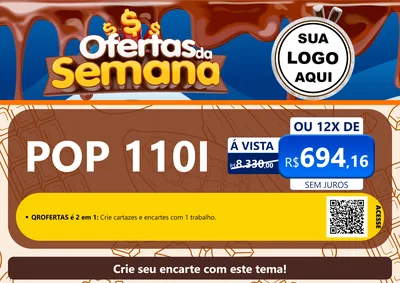 Modelo de Cartaz para Cartaz A4 Horizontal com o tema Ofertas da Semana - Páscoa para Concessionaria de Motos