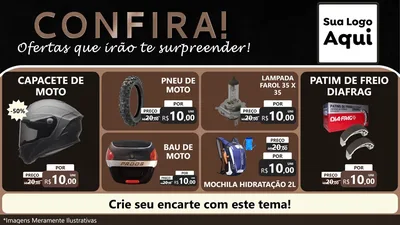 Modelo de TV para TV Horizontal com o tema Confira! Ofertas que irão te surpreender! para Moto peças