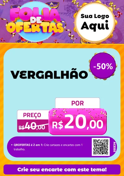 Modelo de Cartaz para Cartaz A4 Vertical com o tema Folia de Ofertas para Ferragens