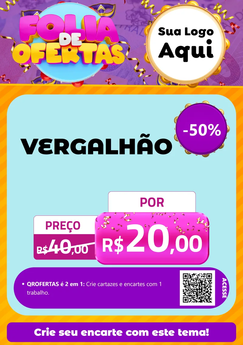 Modelo de Cartaz para Cartaz A4 Vertical com o tema Folia de Ofertas para Ferragens