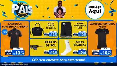 Modelo de TV para TV Horizontal com o tema Dia dos Pais para Roupas e acessórios