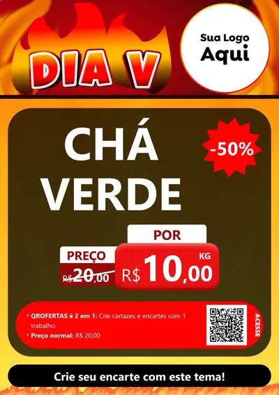Modelo de Cartaz para Cartaz A4 Vertical com o tema Dia V para Produtos Naturais