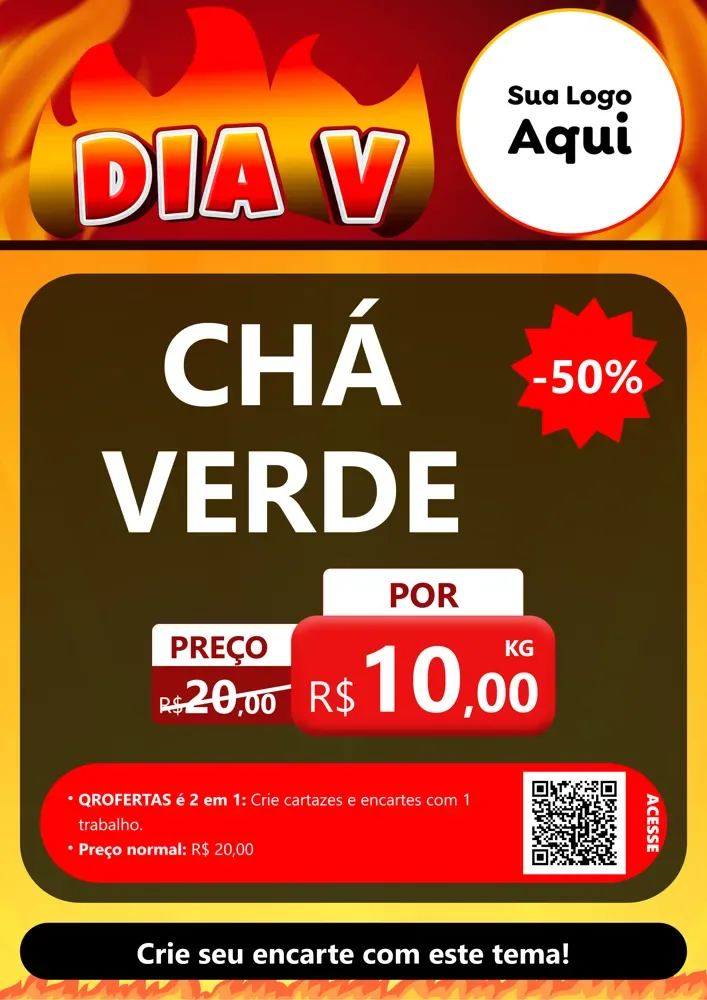 Modelo de Cartaz para Cartaz A4 Vertical com o tema Dia V para Produtos Naturais