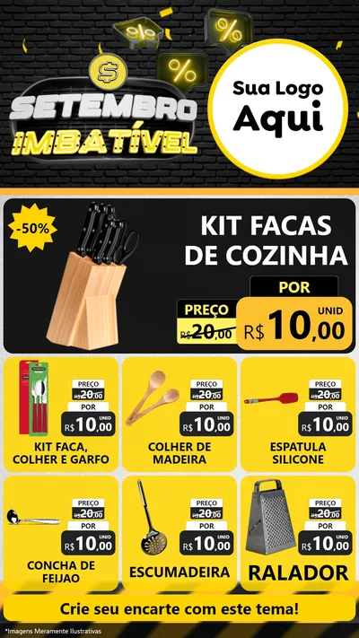 Modelo de Rede Social para Stories com o tema Setembro Imbatível para Utilidades Domésticas