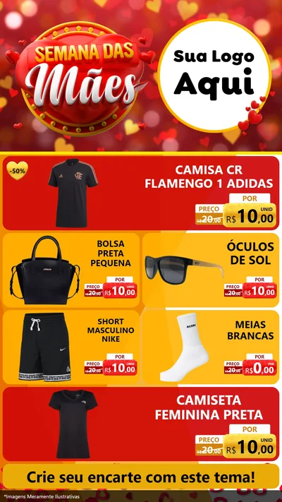 Modelo de TV para TV Vertical com o tema Semana das Mães para Roupas e acessórios
