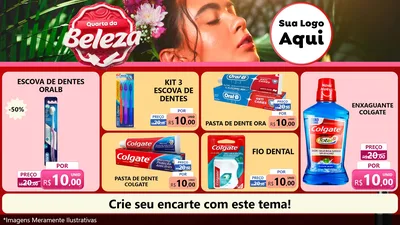 Modelo de TV para TV Horizontal com o tema Quarta da Beleza para Higiene Pessoal