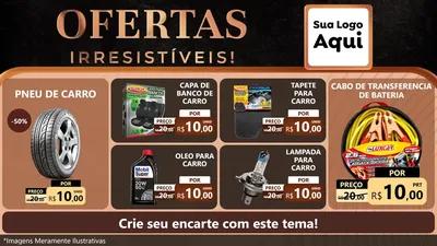 Modelo de TV para TV Horizontal com o tema Ofertas Irresistíveis! para Auto peças