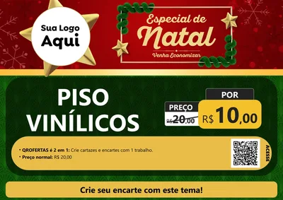 Modelo de Cartaz para Cartaz A4 Horizontal com o tema Especial de Natal para Material para Construção