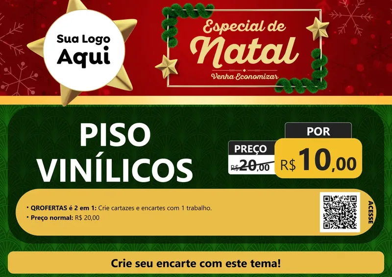 Modelo de Cartaz para Cartaz A4 Horizontal com o tema Especial de Natal para Material para Construção