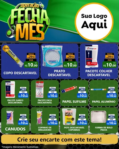 Modelo de Rede Social para Feed Instagram com o tema Operação Fecha Mês para Embalagens