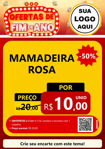 Modelo de Cartaz para Cartaz A4 Vertical com o tema Ofertas de Fim de Ano para Bebês