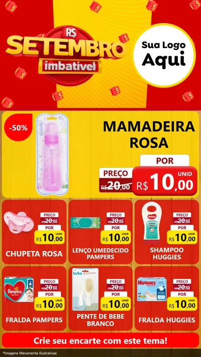 Modelo de Rede Social para Stories com o tema Setembro Imbatível para Bebês