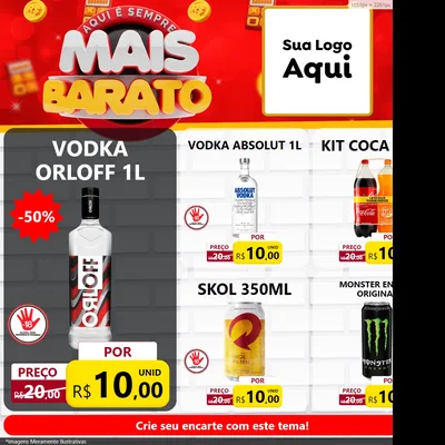 Modelo de Rede Social para Feed Facebook com o tema Mais Barato para Distribuidora de bebidas