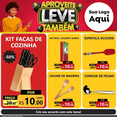 Modelo de Rede Social para Feed Facebook com o tema Aproveite e Leve Também para Utilidades Domésticas
