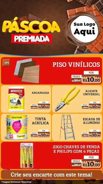 Modelo de TV para TV Vertical com o tema Páscoa Premiada para Material para Construção