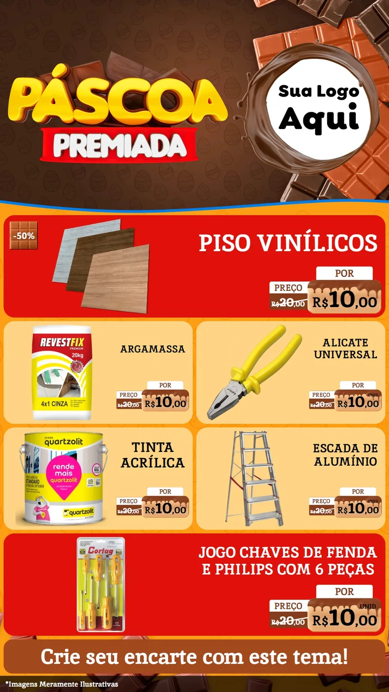 Modelo de TV para TV Vertical com o tema Páscoa Premiada para Material para Construção