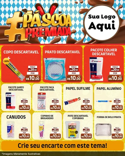 Modelo de Rede Social para Feed Instagram com o tema Páscoa Premiada para Embalagens
