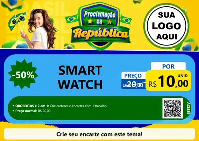 Modelo de Cartaz para Cartaz A4 Horizontal com o tema Proclamação da República para Informática