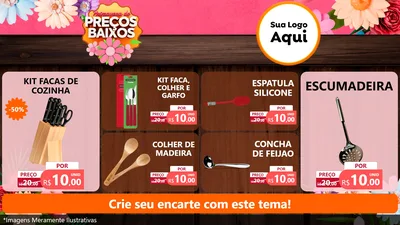 Modelo de TV para TV Horizontal com o tema Primavera de Preços Baixos para Utilidades Domésticas