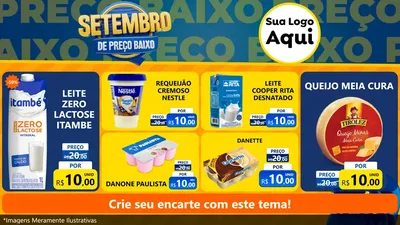 Modelo de TV para TV Horizontal com o tema Setembro De Preço Baixo para Frios e Laticínios