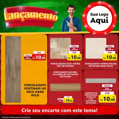 Modelo de Rede Social para Feed Facebook com o tema Lançamento para Pisos e revestimentos