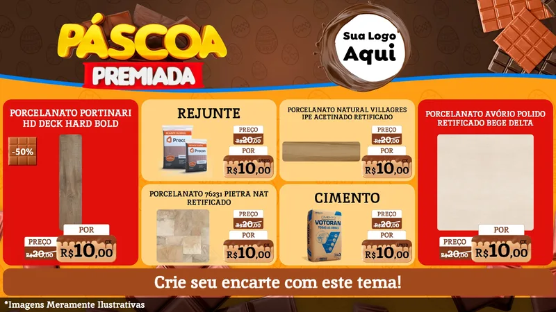 Modelo de TV para TV Horizontal com o tema Páscoa Premiada para Pisos e revestimentos