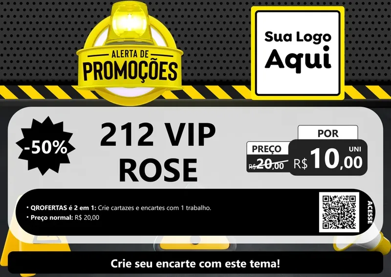 Modelo de Cartaz para Cartaz A4 Horizontal com o tema Alerta de Promoções para Perfumes