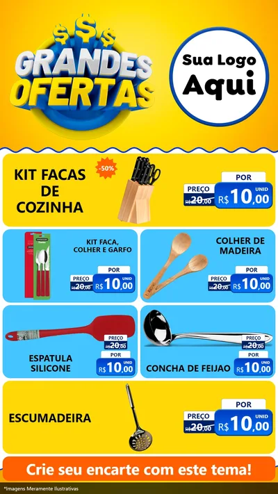 Modelo de TV para TV Vertical com o tema Grandes Ofertas para Utilidades Domésticas