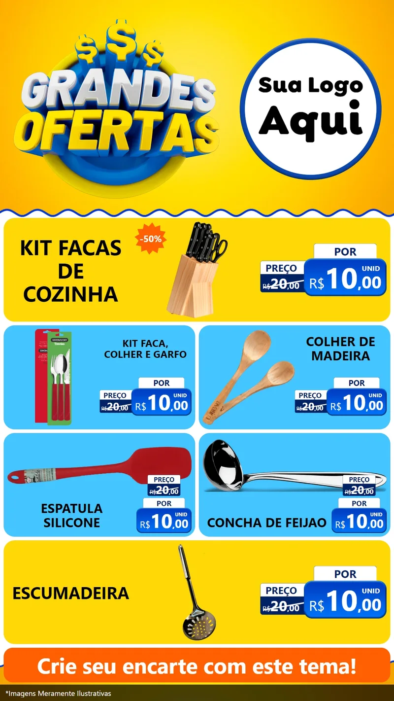 Modelo de TV para TV Vertical com o tema Grandes Ofertas para Utilidades Domésticas