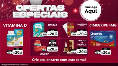 Modelo de TV para TV Horizontal com o tema Ofertas Especiais - Futebol para Farmácia