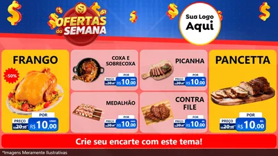 Modelo de TV para TV Horizontal com o tema Ofertas Da Semana para Assados